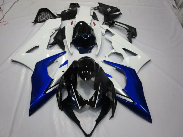 Weiß & Blau 2005-2006 GSXR 1000 Motorrad Verkleidungen Weiß & Blau 2005-2006 GSXR 1000 Motorrad Verkleidungen