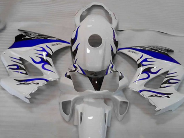 Weiß Blau Flamme 2002-2012 VFR800 Motorrad Verkleidungen