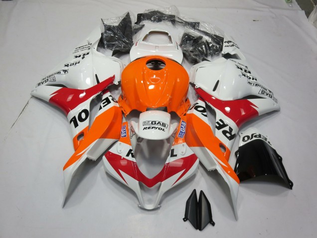 Weiß Orange Repsol 2009-2012 CBR600RR Motorrad Verkleidungen