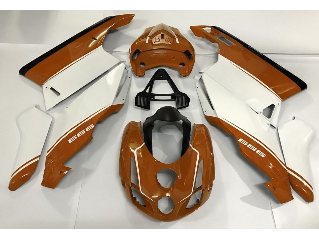 Weiß Orange & Schwarz 2003-2004 Ducati 749 999 Motorrad Verkleidungen