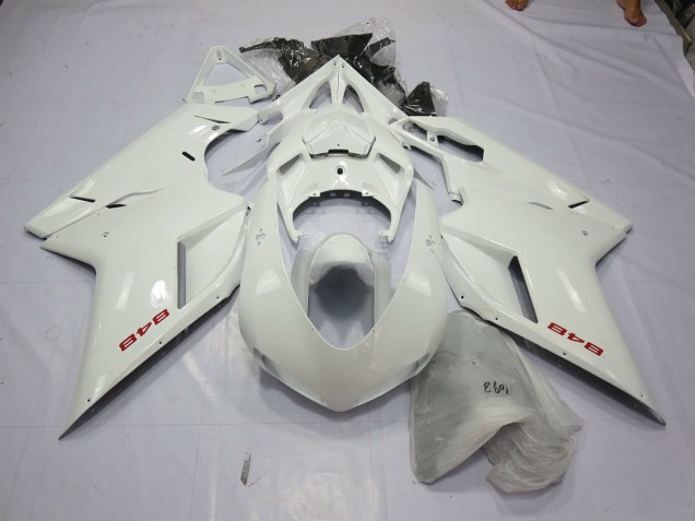 Weiß Perlmutt 2007-2014 Ducati 848 1098 1198 Motorrad Verkleidungen