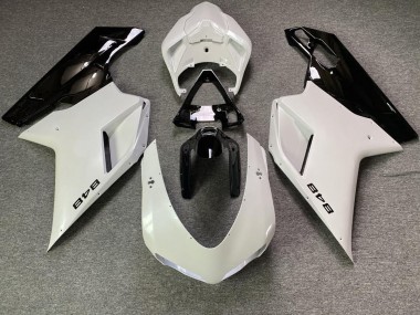 Weiß Perlmutt & Schwarz 2007-2014 Ducati 848 1098 1198 Motorrad Verkleidungen