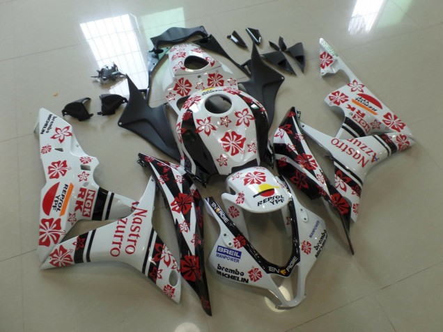 Weiß & Rot Nastro Azzurro 2007-2008 CBR600RR Motorrad Verkleidungen