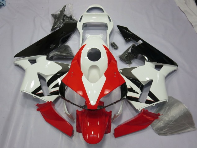Weiß Rot & Schwarz 2003-2004 CBR600RR Motorrad Verkleidungen Weiß Rot & Schwarz 2003-2004 CBR600RR Motorrad Verkleidungen