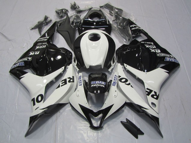 Weiß & Schwarz Repsol 2009-2012 CBR600RR Motorrad Verkleidungen Weiß & Schwarz Repsol 2009-2012 CBR600RR Motorrad Verkleidungen