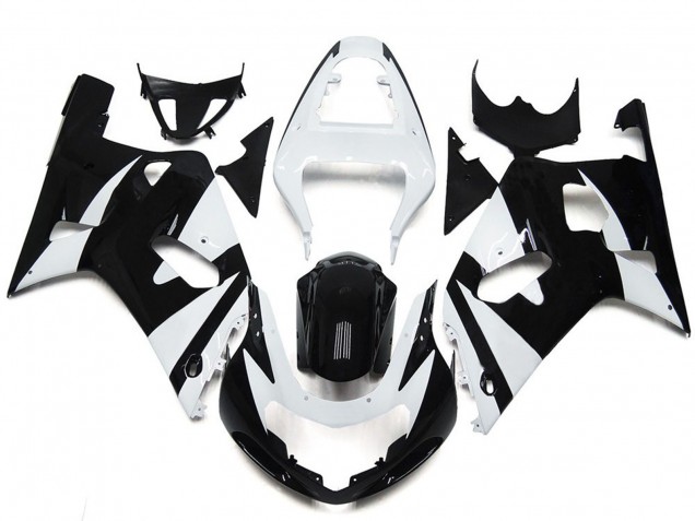 Weiß & Schwarz Stil OEM 2001-2003 GSXR 600-750 Motorrad Verkleidungen