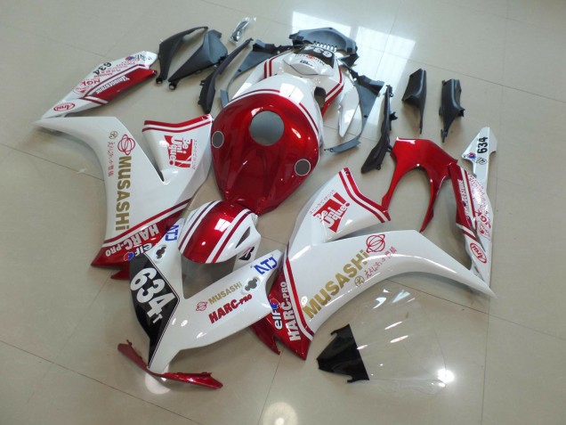 634 Weiß & Rot 2012-2016 CBR1000RR Motorrad Verkleidungen