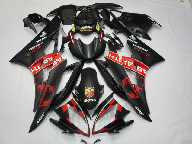 Abarth Matt Schwarz 2006-2007 R6 Motorrad Verkleidungen