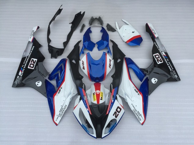 Alien Blau & Weiß 2009-2014 S1000RR Motorrad Verkleidungen