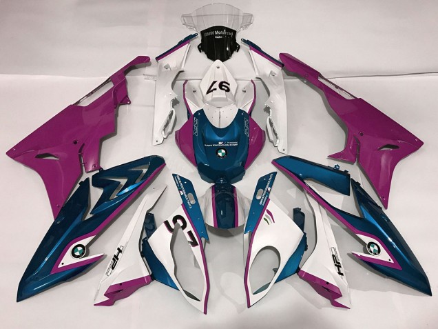 Alien Blau & Weiß 2009-2014 S1000RR Motorrad Verkleidungen