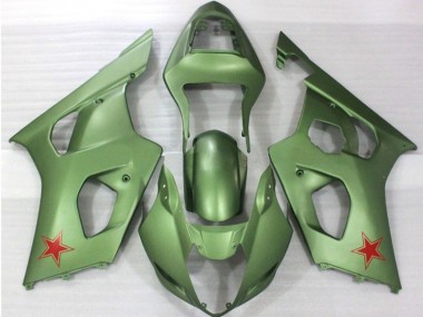 Armeegrün 2003-2004 GSXR 1000 Motorrad Verkleidungen
