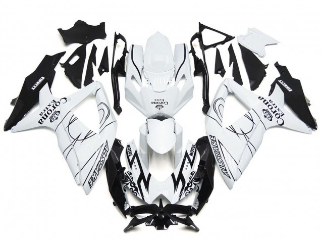 Benutzerdefiniert Corona Spezial Mit Weiß 2008-2010 GSXR 600-750 Motorrad Verkleidungen