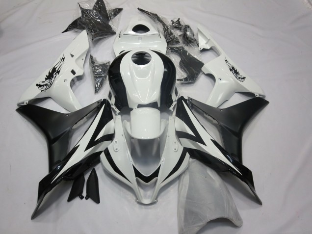 Benutzerdefiniert OEM Stil Weiß & Schwarz 2007-2008 CBR600RR Motorrad Verkleidungen