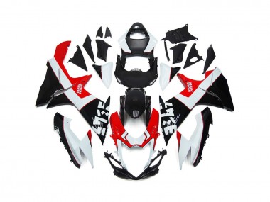 Benutzerdefiniert Rot & Schwarz Mit Logos 2011-2024 GSXR 600-750 Motorrad Verkleidungen