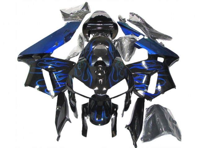 Blau Glänzend Flame 2005-2006 CBR600RR Motorrad Verkleidungen