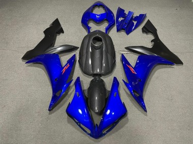 Blau Glänzend & Kohlefaser Stil 2004-2006 R1 Motorrad Verkleidungen
