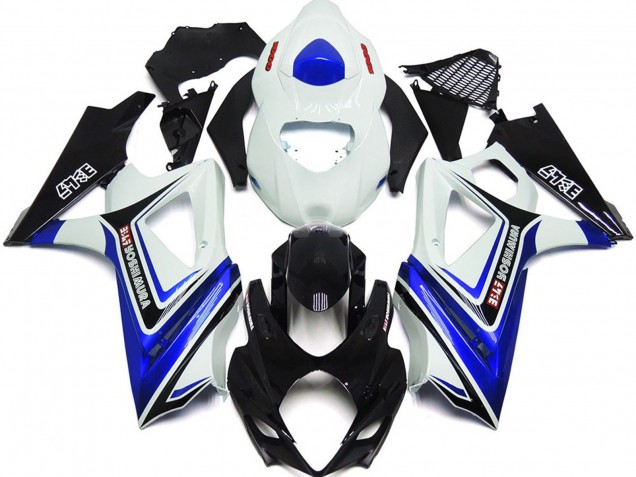 Blau Glänzend Mit Weiß & Schwarz OEM-Stil 2007-2008 GSXR 1000 Motorrad Verkleidungen