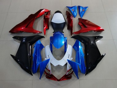 Blau / Rot & Weiß 2011-2024 GSXR 600-750 Motorrad Verkleidungen