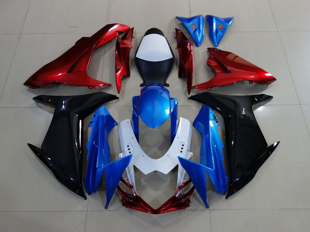 Blau / Rot & Weiß 2011-2024 GSXR 600-750 Motorrad Verkleidungen Blau / Rot & Weiß 2011-2024 GSXR 600-750 Motorrad Verkleidungen