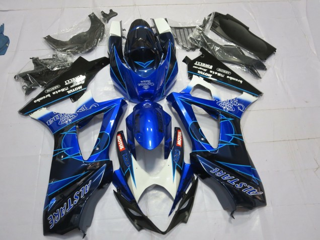 Blau & Schwarz Corona 2007-2008 GSXR 1000 Motorrad Verkleidungen