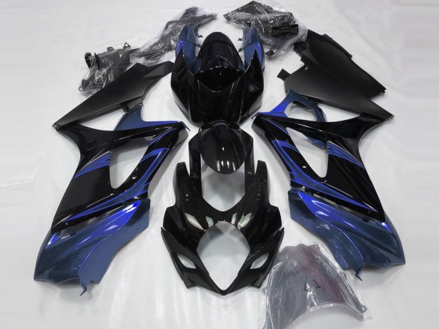 Blau & Schwarz Glänzend 2007-2008 GSXR 1000 Motorrad Verkleidungen