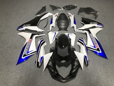 Blau Schwarz & Weiß Schrift 2011-2024 GSXR 600-750 Motorrad Verkleidungen