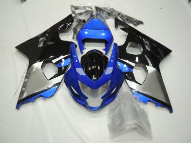 Blau Schwarz & Silber 2004-2005 GSXR 600-750 Motorrad Verkleidungen