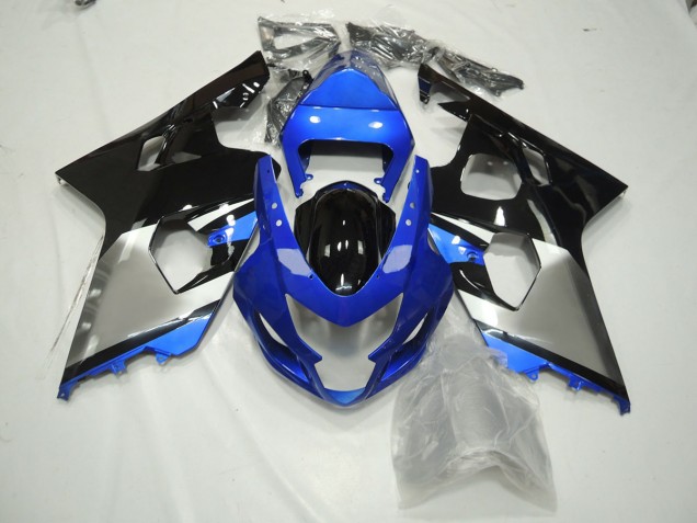 Blau Schwarz & Silber 2004-2005 GSXR 600-750 Motorrad Verkleidungen