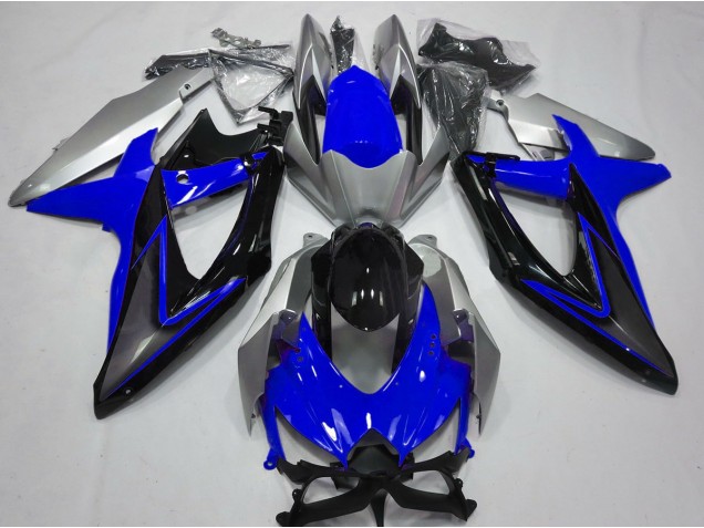 Blau & Silber 2008-2010 GSXR 600-750 Motorrad Verkleidungen