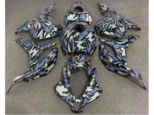 Blau & Silber Camo 2009-2012 CBR600RR Motorrad Verkleidungen