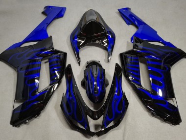 Blaue Flamme 2007-2008 ZX6R Motorrad Verkleidungen