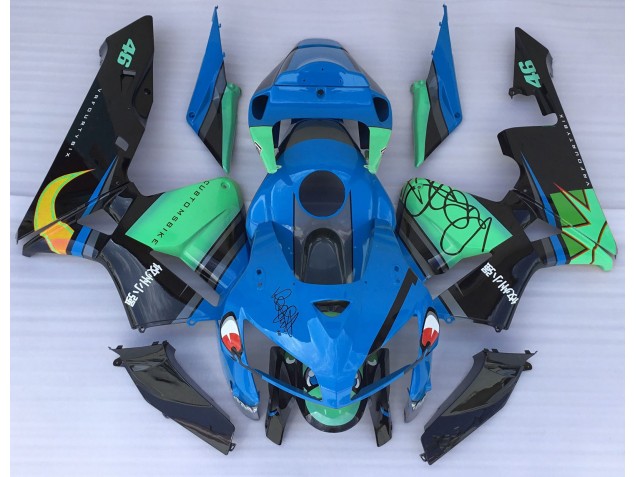 Blauer Hai & Grün 2005-2006 CBR600RR Motorrad Verkleidungen