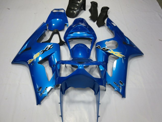 Blauer Ninja 2003-2004 ZX6R Motorrad Verkleidungen
