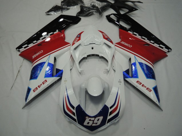 Blauer Stern 2007-2014 Ducati 848 1098 1198 Motorrad Verkleidungen