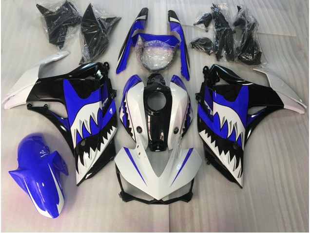 Blauer & Weißer Hai 2015-2018 R3 Motorrad Verkleidungen Blauer & Weißer Hai 2015-2018 R3 Motorrad Verkleidungen