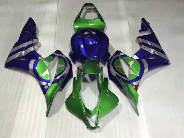 Blaugrün Captain America 2007-2008 CBR600RR Motorrad Verkleidungen