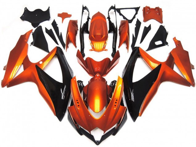 Bronzeorange & Schwarz 2008-2010 GSXR 600-750 Motorrad Verkleidungen