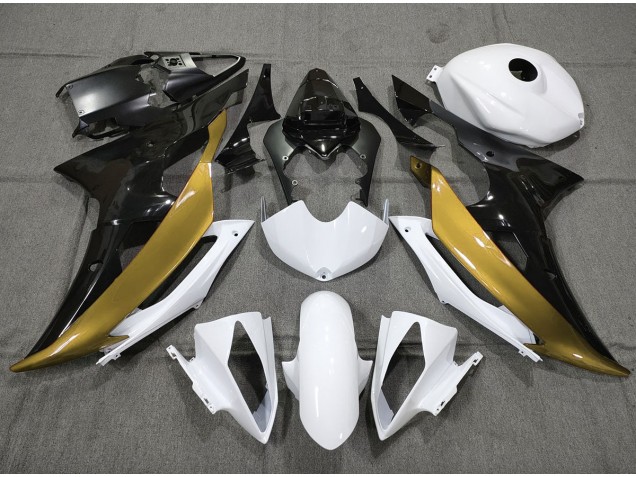 Custom Gold Schwarz & Weiß 2008-2016 R6 Motorrad Verkleidungen