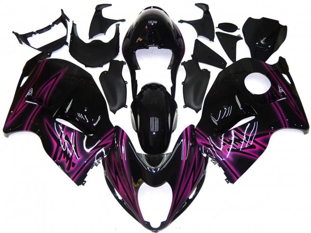 Custom Schwarz Gloss Mit Pink 1997-2007 GSXR 1300 Motorrad Verkleidungen