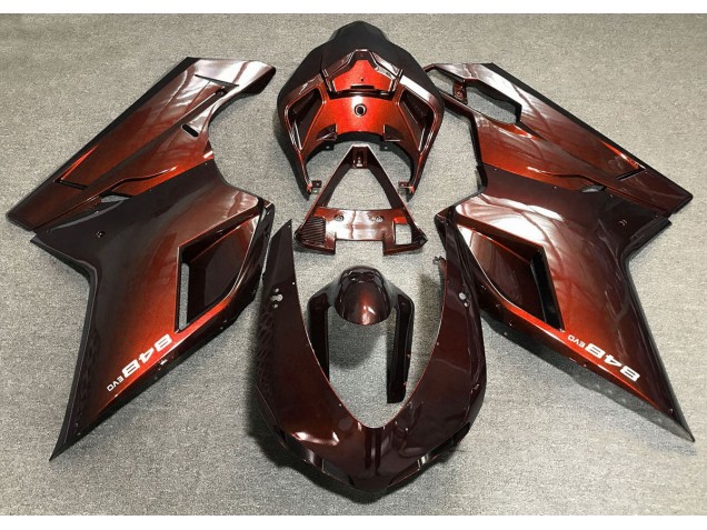 Dunkelorange 2007-2014 Ducati 848 1098 1198 Motorrad Verkleidungen