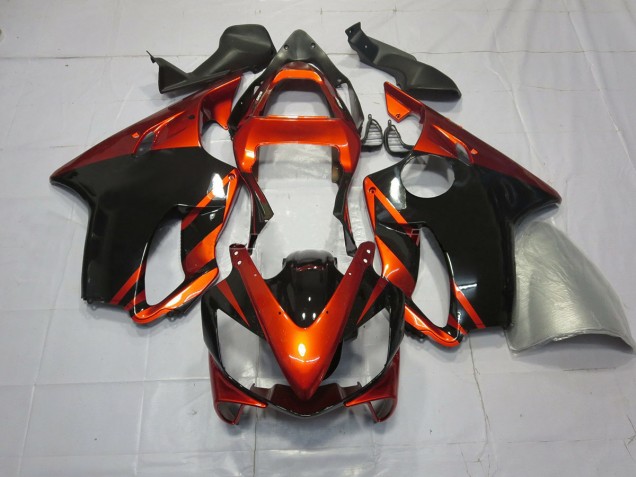 Dunkelorange & Schwarz 2001-2003 CBR600 F4i Motorrad Verkleidungen