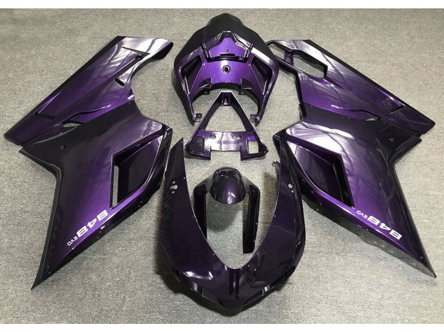 Dunkelviolett 2007-2014 Ducati 848 1098 1198 Motorrad Verkleidungen