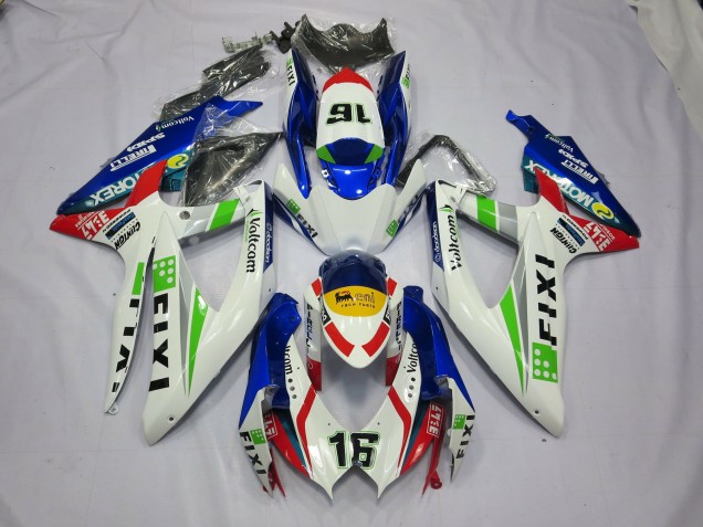 Fixi Blau 2008-2010 GSXR 600-750 Motorrad Verkleidungen