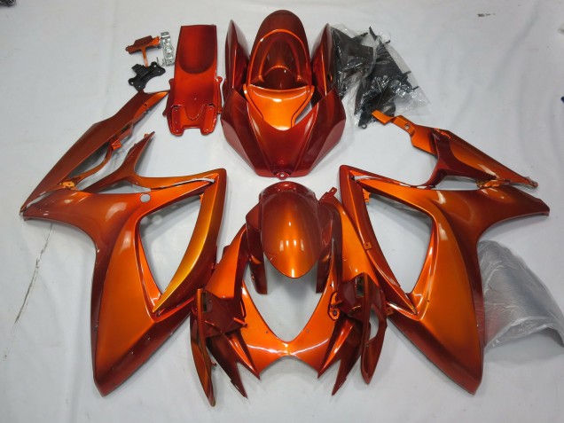 Gebranntes Orange 2006-2007 GSXR 600-750 Motorrad Verkleidungen
