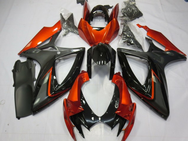 Gebranntes Orange & Grau 2006-2007 GSXR 600-750 Motorrad Verkleidungen