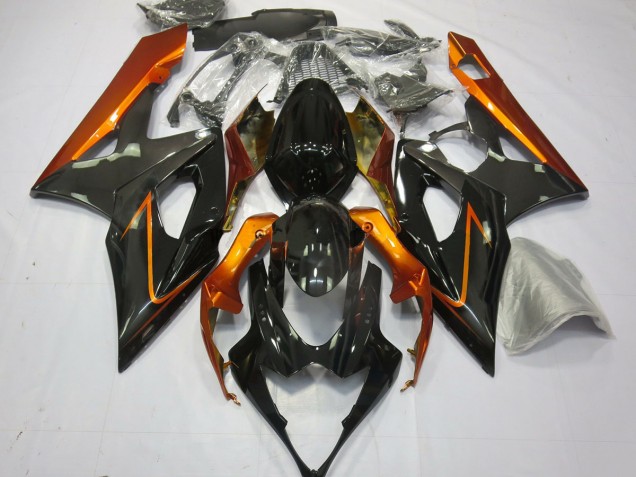 Gebranntes Orange & Schwarz 2005-2006 GSXR 1000 Motorrad Verkleidungen