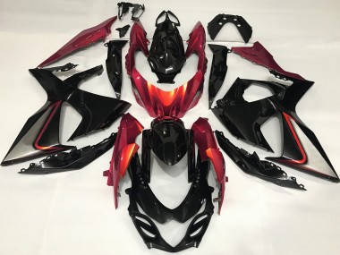 Gebranntes Orange & Schwarz 2009-2016 GSXR 1000 Motorrad Verkleidungen