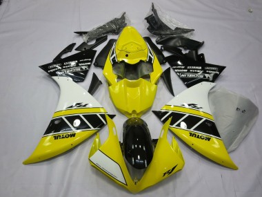 Gelb & Weiß 2012-2014 R1 Motorrad Verkleidungen