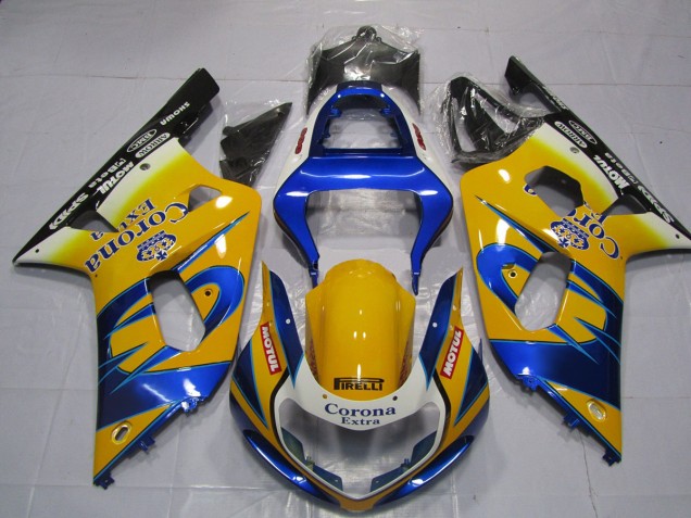 Gelb Corona 2001-2003 GSXR 600-750 Motorrad Verkleidungen