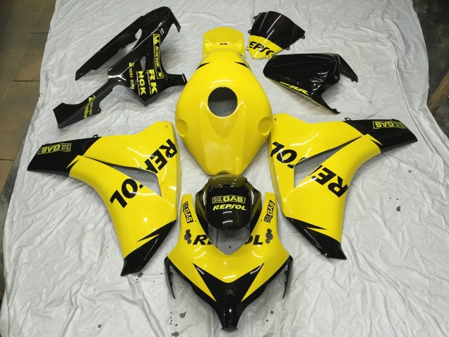 Gelb Glänzend Repsol 2008-2011 CBR1000RR Motorrad Verkleidungen